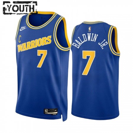 Camiseta Niños Golden State Warriors Patrick Baldwin JR 7 2022-23 Nike Classic Edition Azul Swingman